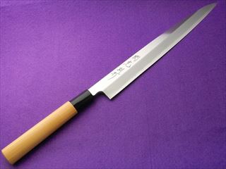最高級刺身包丁柳刃240�o　閃光　日本製